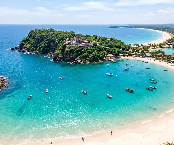 Trincomalee harbour with Nilaveli beach