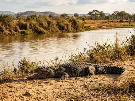 Crocodile Basking Banks
