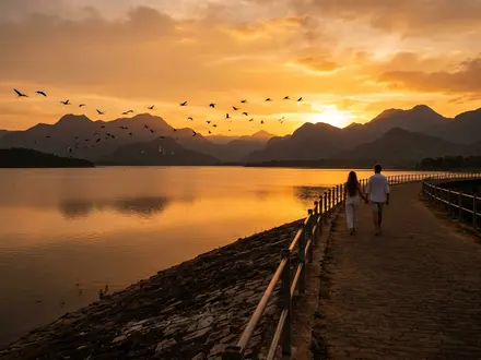 Sunset at the Dam Bund