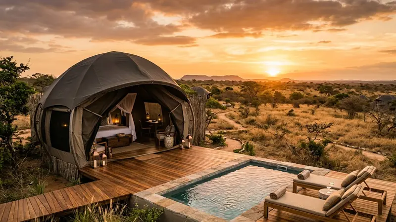 Wild Coast Tented Lodge luxury safari tent at Yala
